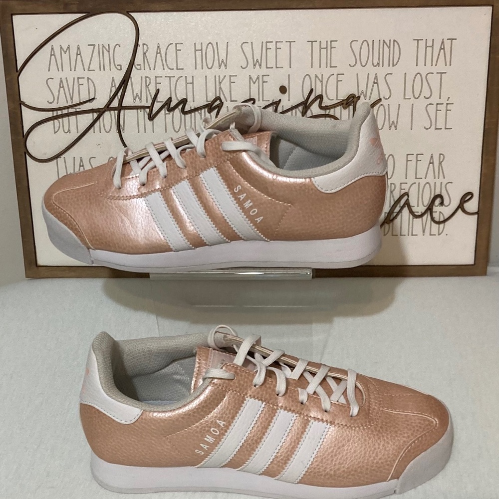 Adidas Samoa Pink Shoes Rose Gold/Ice Pink Like New Shoes